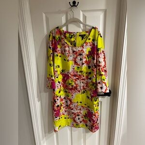Daisy Fuentes Colorful 3/4 Length Sleeve Dress